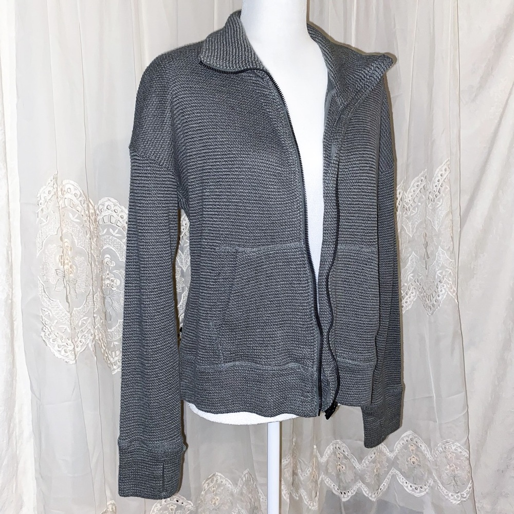 Comfortable Muted Green Zip Up